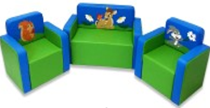 Комплект мягкой мебели "Лесные герои" фото 1