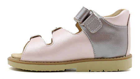 Сандалии ортопедические детские с открытым носом Ортомода 2129-ХМ-016 розовые с каблуком Томаса фото 3