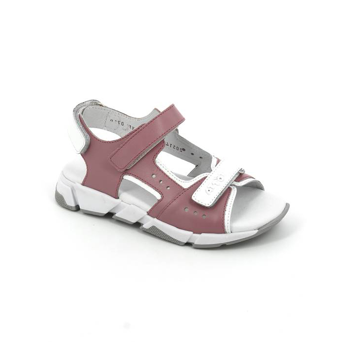 Босоножки  детские открытый нос, цв. белый/ирис 1157/1-КП-99,217  фото 1