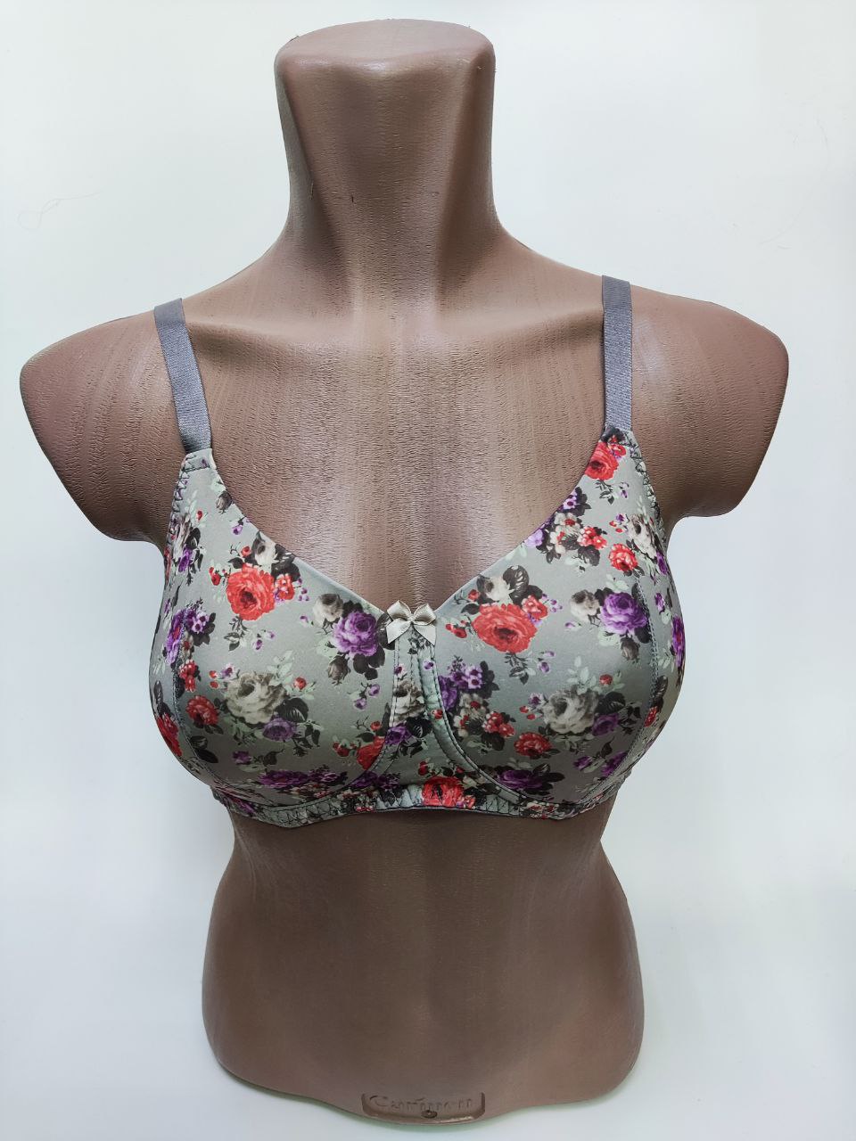 Бюстгальтер после мастэктомии  Цветы на сером ЛФ0907-1 П180 фото 2