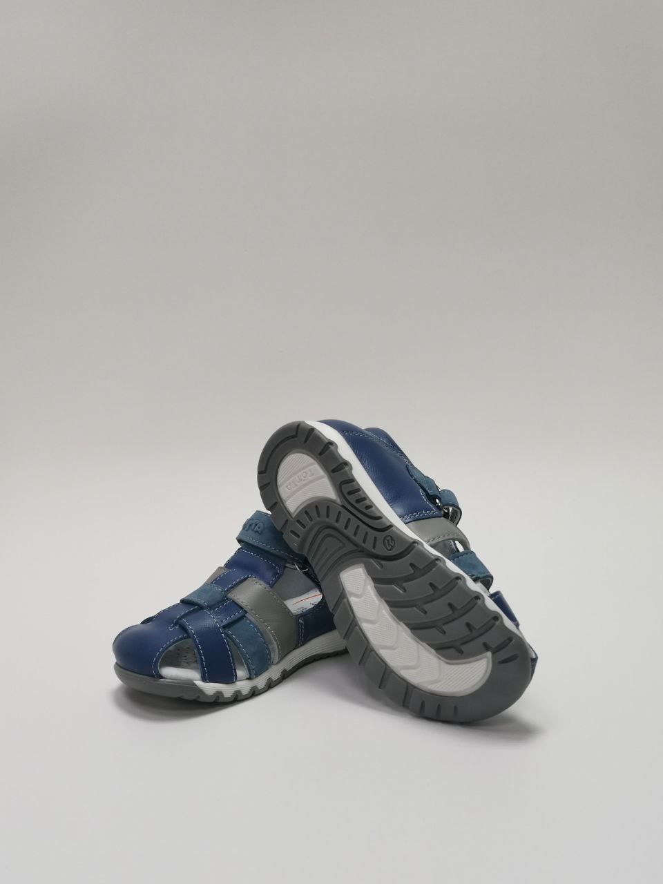 Сандали летние закрытый нос, ц. джинс/серый 1153/1-КП-3,43,01 фото 4