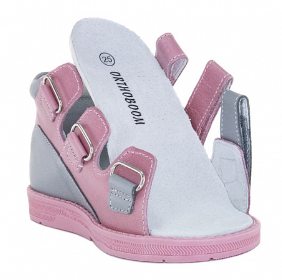 Сандали ортопедические Orthoboom 27057-01, цв. розово-серый фото 5