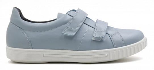 Кеды ортопедические женские кожаные Ортомода 61143-Х-617 увеличенной полноты голубые фото 4